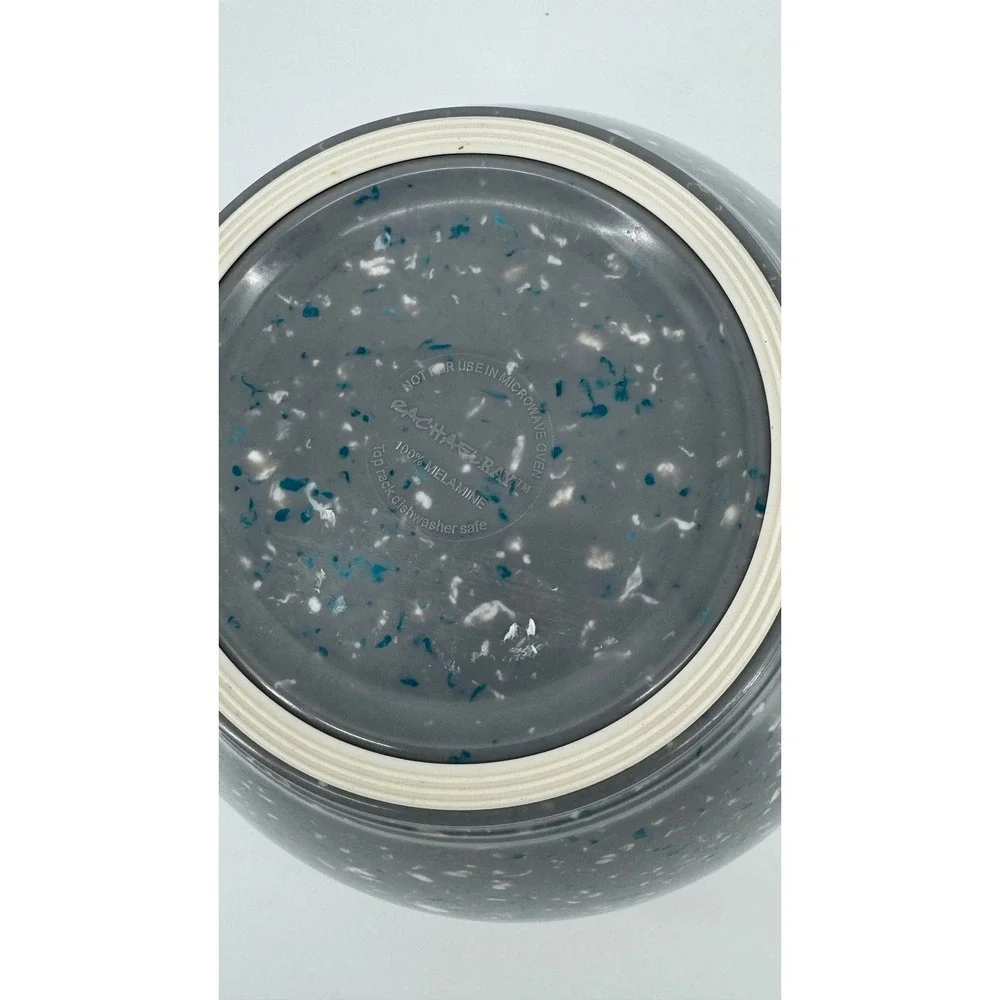Rachael Ray Garbage Bowl Melamine Gray Confetti Speckled 10